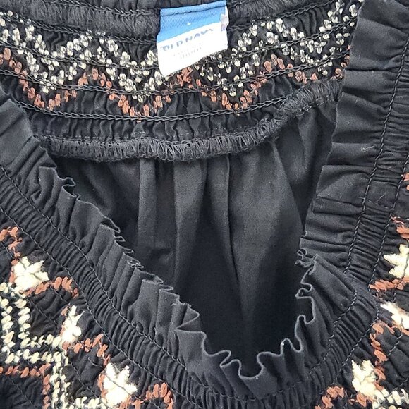 Old Navy Blouse Top Off-the-Shoulder Flutter-Sleeve Womens Size S Black - Picture 3 of 4